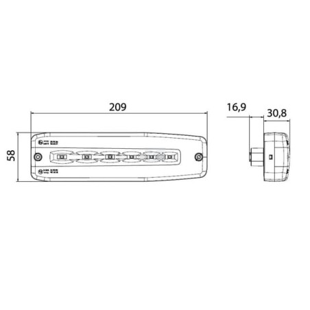 Feu arrière LED VIGNAL 163010
