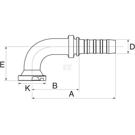 Raccord à sertir GATES 16GS16FLH90S