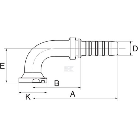 Raccord à sertir GATES 16GS24FL90S