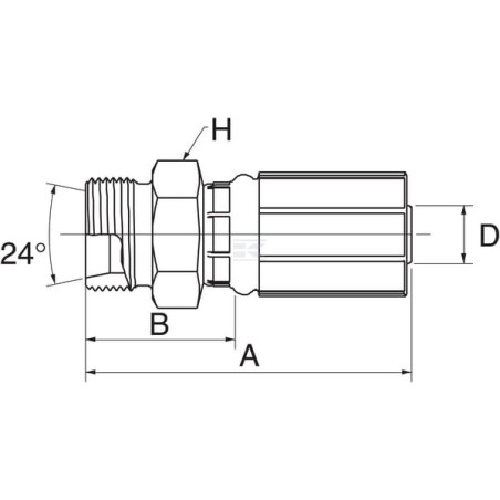 Raccord à sertir GATES 16G25MDH