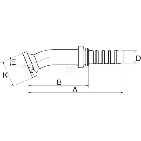 Raccord à sertir GATES 16GS20FL22M