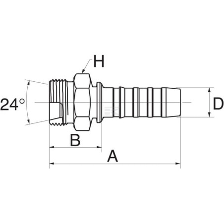 Raccord à sertir GATES 16GS25MDH