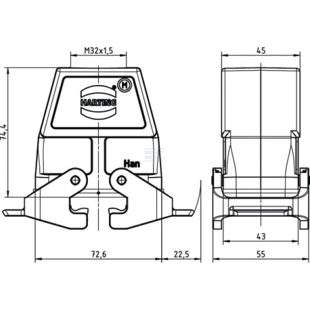 Capot d'accélérateur HARTING 19300100737