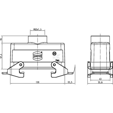 Capot d'accélérateur HARTING 19300241732