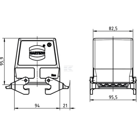 Capot d'accélérateur HARTING 19300320738