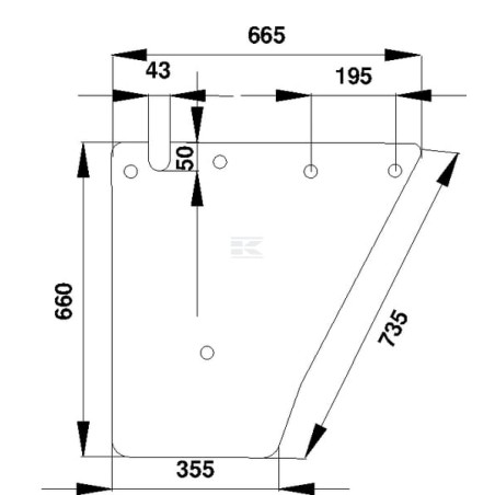 Vitre de porte UNIVERSEL 205810030650N