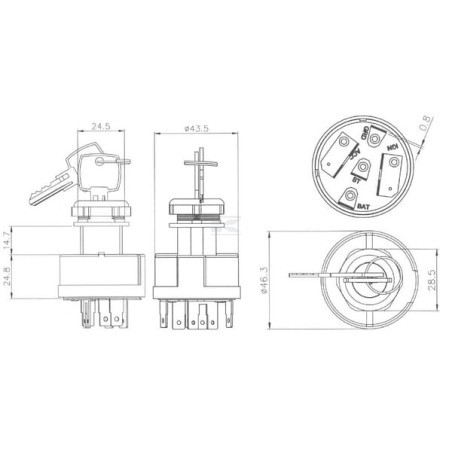 Interrupteur d'allumage PNEUTRON 20500806PN