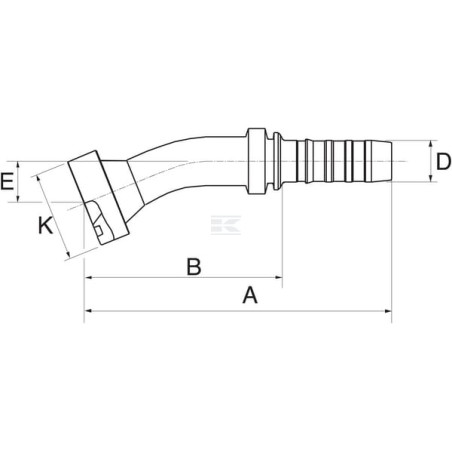 Raccord à sertir GATES 20GS20FLC22017