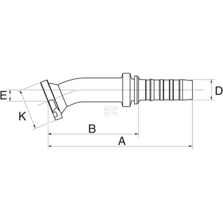 Raccord à sertir GATES 20GS20FLH22M