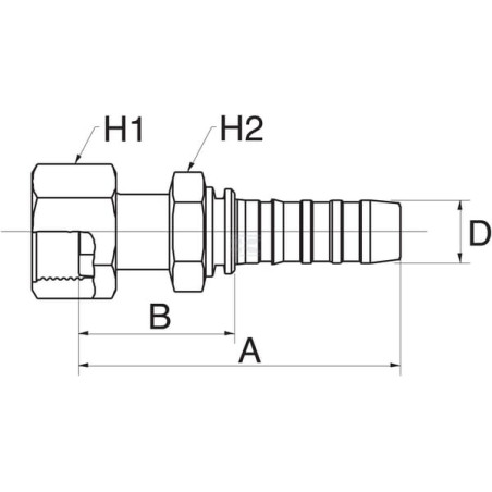 Raccord à sertir GATES 20GS20FFORX