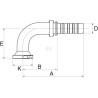 Raccord à sertir GATES 20GS24FL90118
