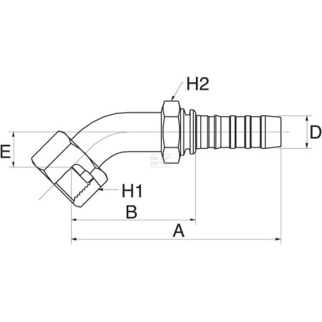 Raccord à sertir GATES 20GS20FFORX45032