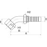 Raccord à sertir GATES 20GS20FFORX45032