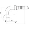 Raccord à sertir GATES 20GS24FLC90077