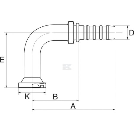 Raccord à sertir GATES 20GS16FLH90100