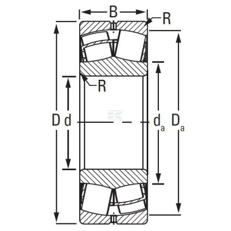 Roulement à rouleaux côniques TIMKEN 22212EJW33