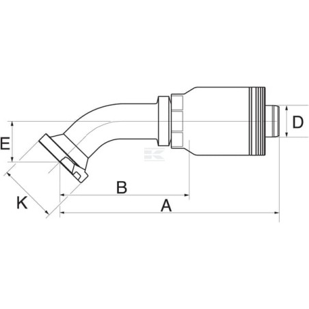 Raccord à sertir GATES 24GSM24FLH45