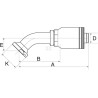 Raccord à sertir GATES 24GSM24FLH45