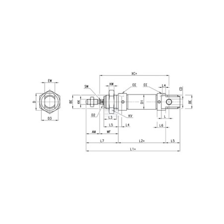 Minivérin CAMOZZI 25N2A16A050