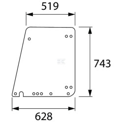 Vitre de porte UNBRANDED 297810030032N