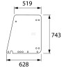 Vitre de porte UNBRANDED 297810030032N