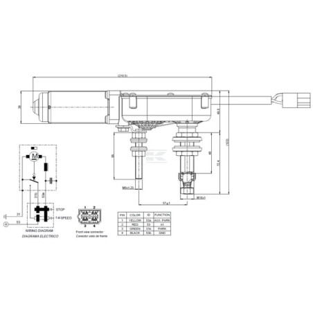 Moteur d'essuie-glace DOGA 31644652BI0T