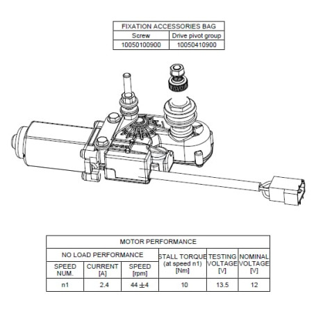 Moteur d'essuie-glace DOGA 31644652BI0T