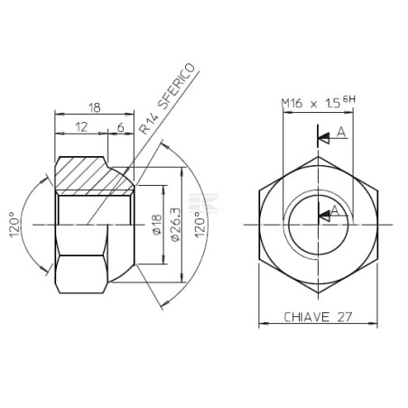 Écrou FAD 312F003