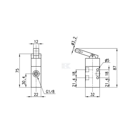 Vanne à levier CAMOZZI 338D159A5