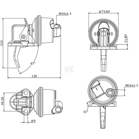 Pompe à carburant NEW HOLLAND 3970881KR