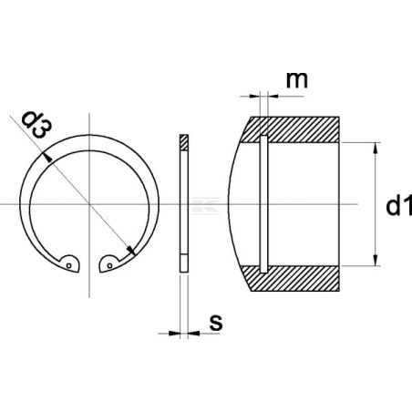 Circlip interne UNIVERSEL 47210P025