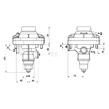 Soupape de remorque WABCO 4712080007