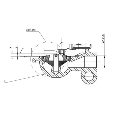 Tee d'attelage jaune WABCO 4522030320