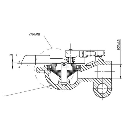 Tee d'attelage rouge WABCO 4522030310