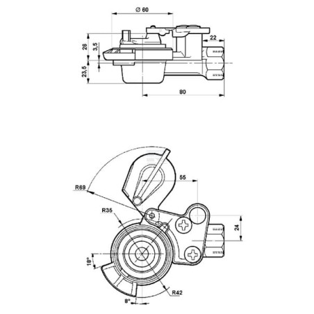 Accouplement à air WABCO 4522010100