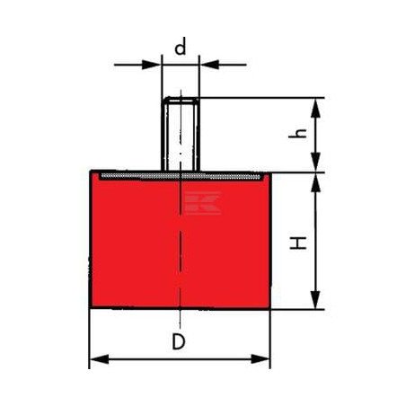 Silent bloc UNIVERSEL 5017D55RVS