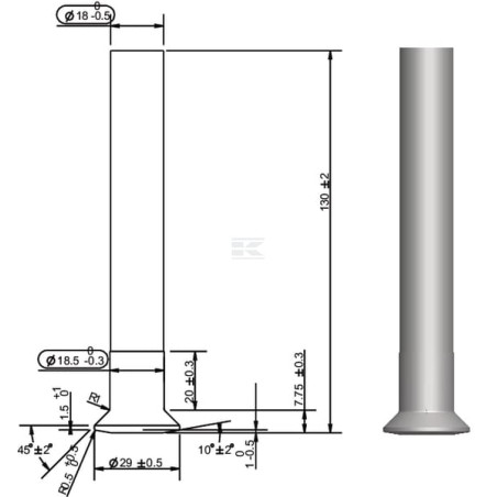 Boulon d'articulation UNIVERSEL 507003KR