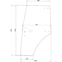 Vitre de porte gauche UNIVERSEL 5336909203N