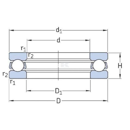 Roulements rainuré à billes SKF 52222