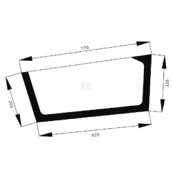 Vitre de porte AGCO 524810030320