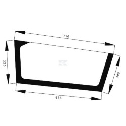 Vitre de porte AGCO 524810030330