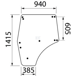 Verre de porte CLAAS 6005012168