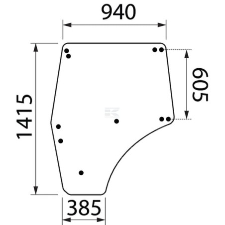 Verre de porte CLAAS 6005012168