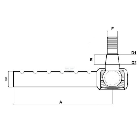 Biellette de direction gauche UNIVERSEL 62751009N