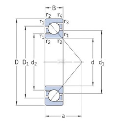 Roulement à billes oblique SKF 75007306BEP