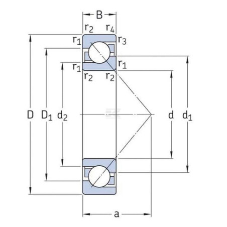 Roulement à billes oblique SKF 75007306BEP