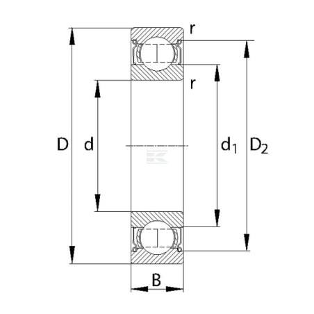 Roulement à billes SKF 75006317C3