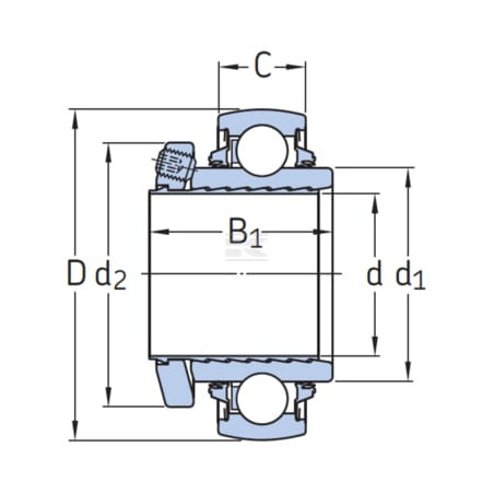 Palier tendeur SKF 7500YSPAG206