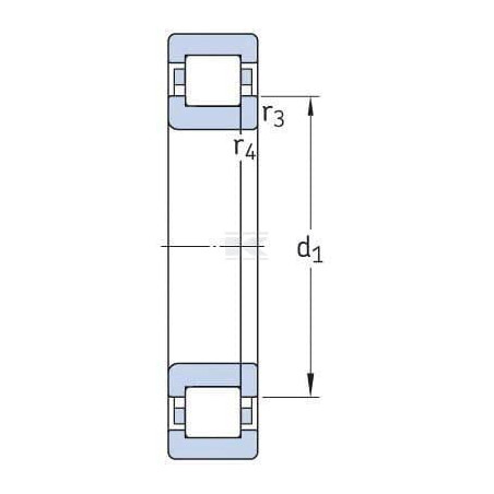 Roulement cylindriques SKF 7500NUP309E