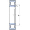 Roulement cylindriques SKF 7500NUP309E